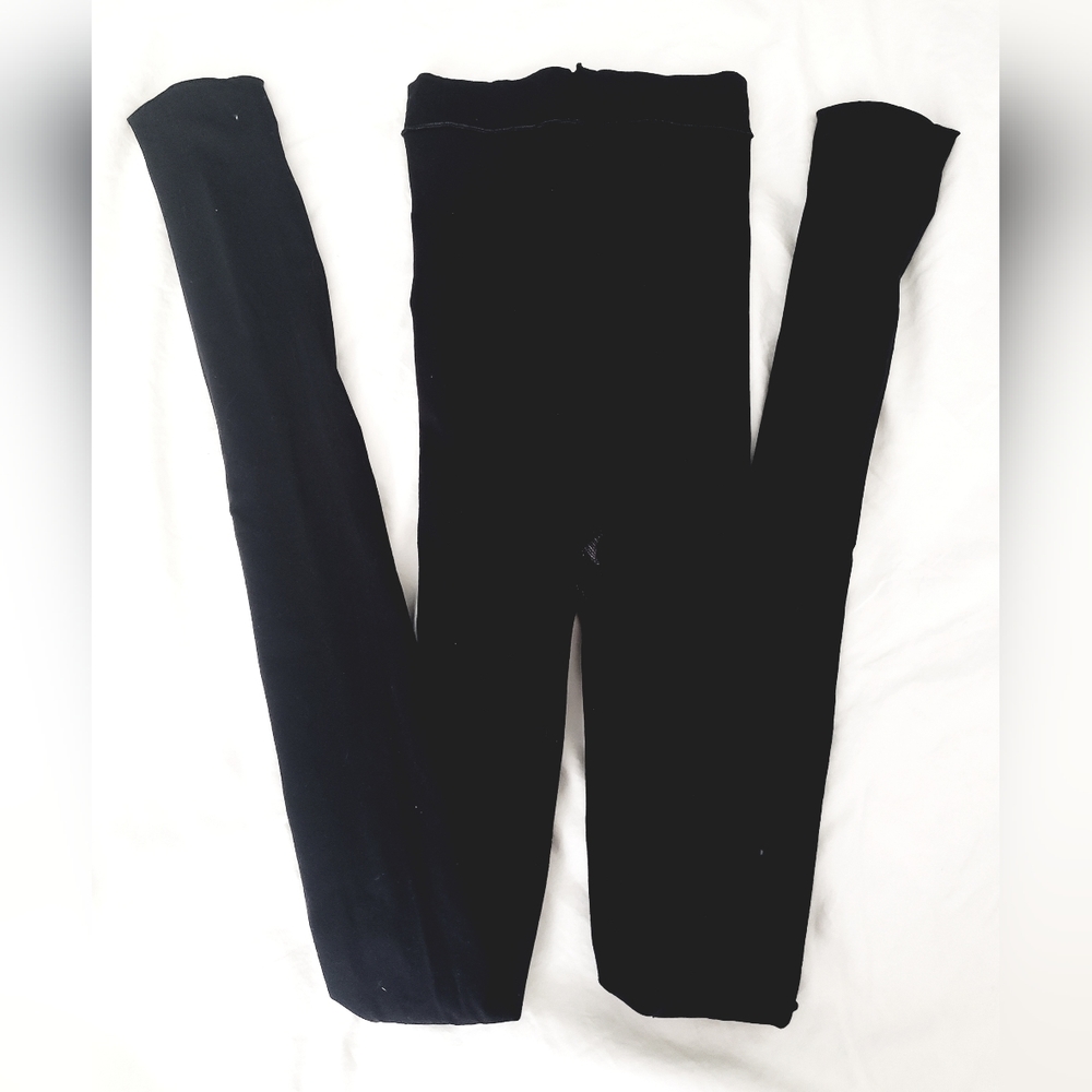 Hanes Black Opaque Control Top Tights